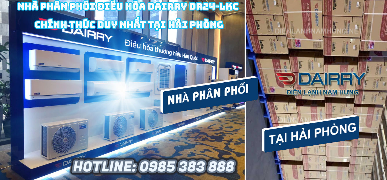Nha phan phoi dieu hoa Dairry DR24LKC 24000BTU tai Hai Phong